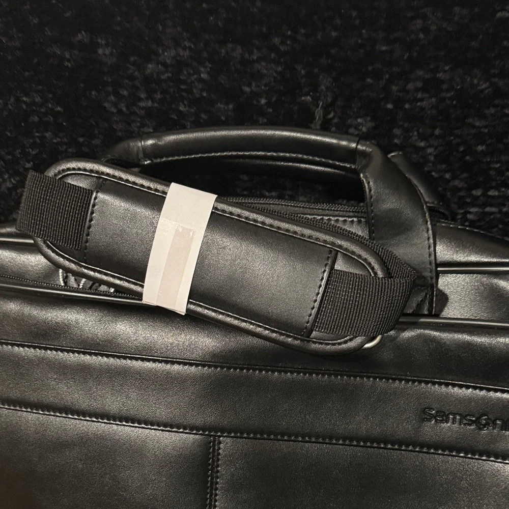 Samsonite Charcoal Leather Men's Briefcase